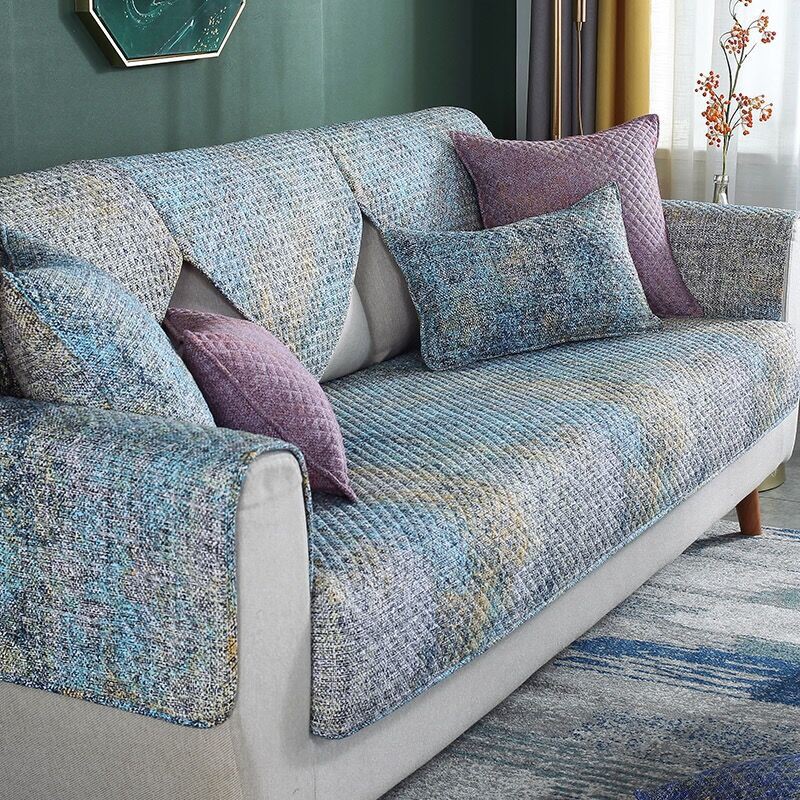 Fabric sofa cushion four seasons universal nonslip cotton cushion