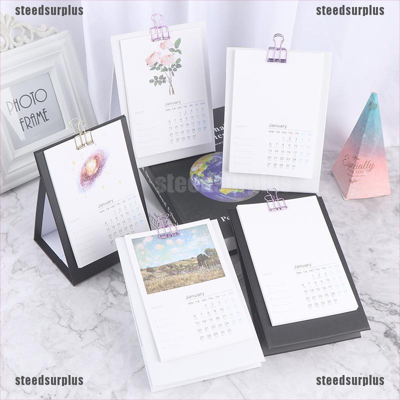 Steed 1pc 2020 Desk Calendar Perpetual Calendar Daily Diy Table