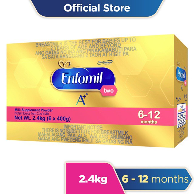 Enfamil A+ Two Milk Supplement Powder for 612 Months 2.4kg Shopee