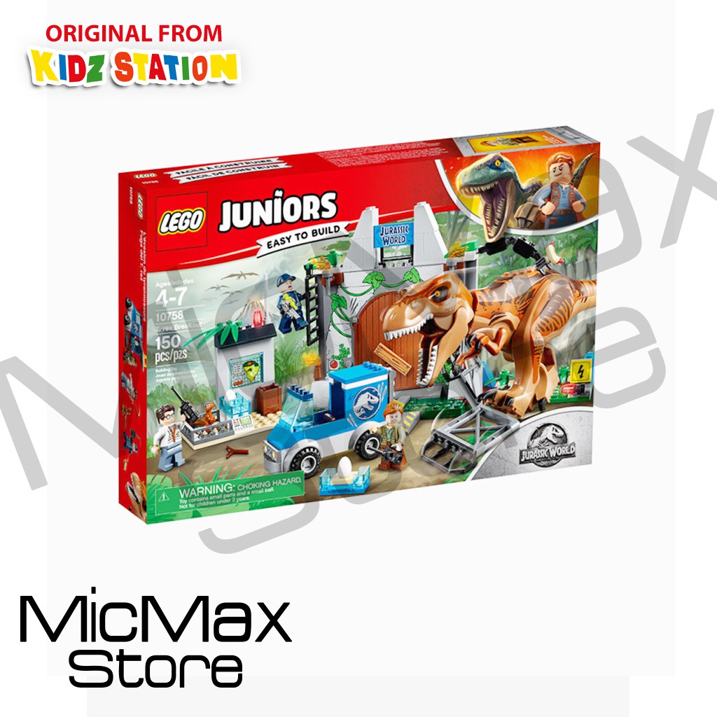 lego juniors jurassic world t rex breakout