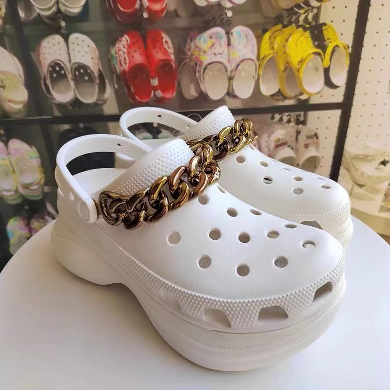 silver crocs with fur