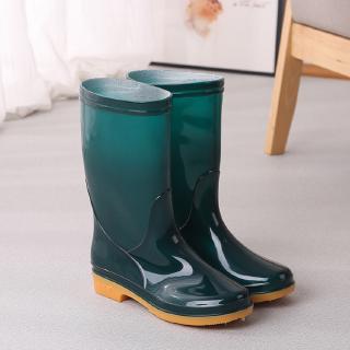 high heel rubber rain boots