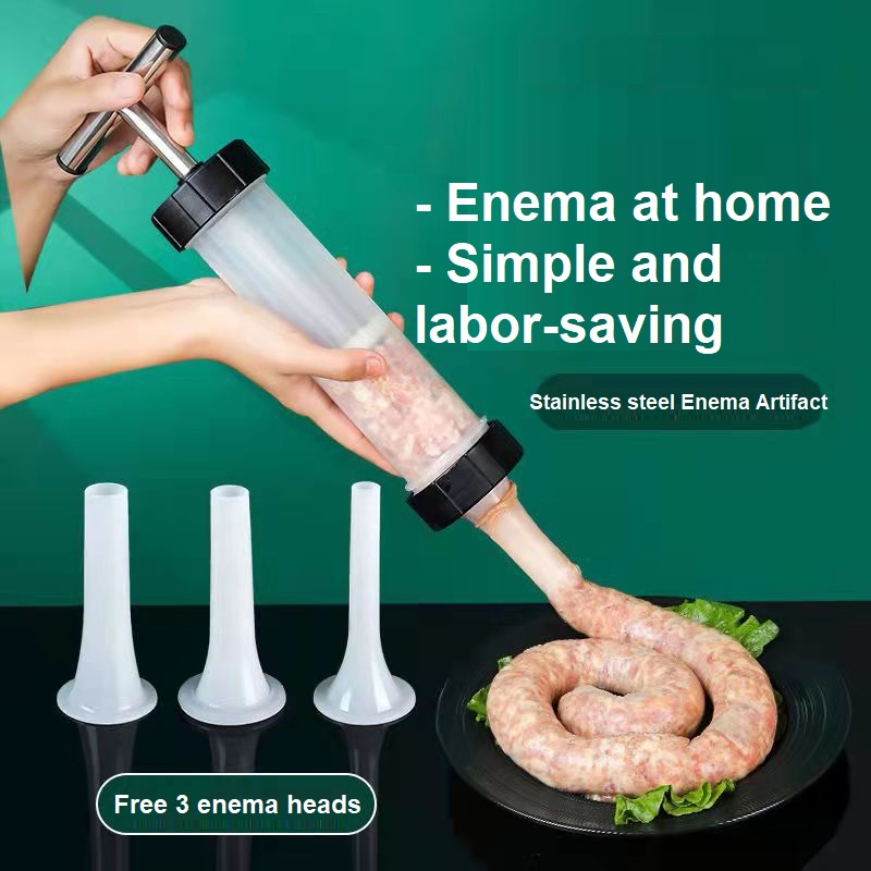 Manual Household Plastic Homemade Enema Maker Hand Held Sausage Filler