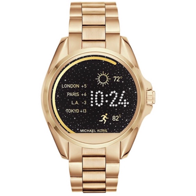 mk smartwatch gold with diamonds