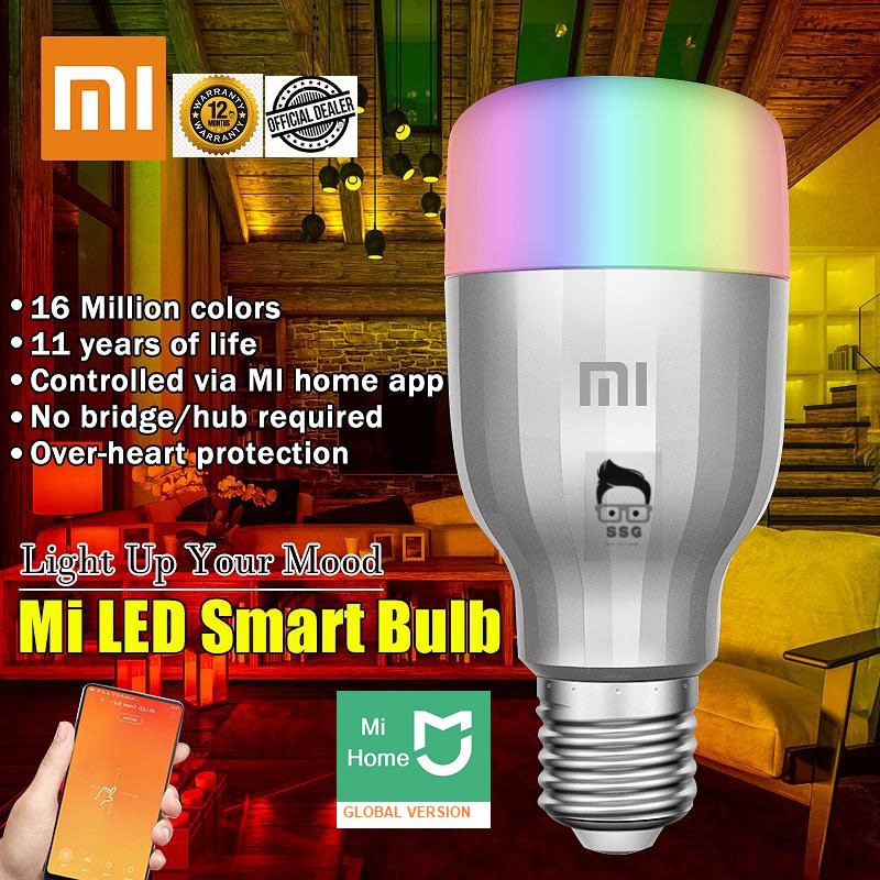 Burgundy Sportsman heap Xiaomi LED Smart Bulb White and Color Global Version Mi Home App with 1yr  Local Warranty | Shopee Philippines