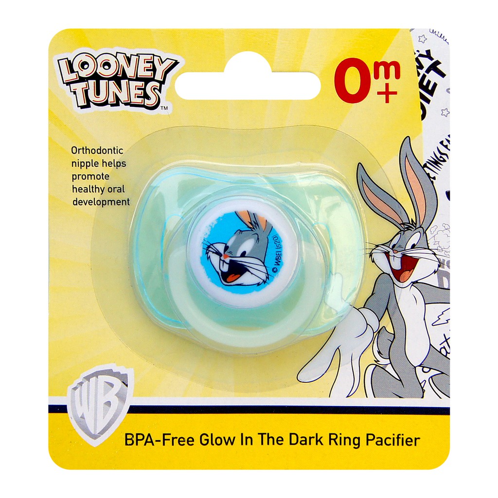 Looney Tunes Glow In The Dark Ring Pacifier Shopee Philippines