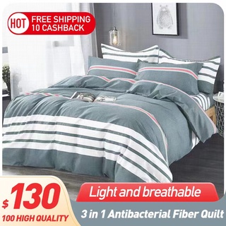 HM 300 Single Size 3 in 1 US Cotton Quality Design  Bedsheet Bed Sheet set #4