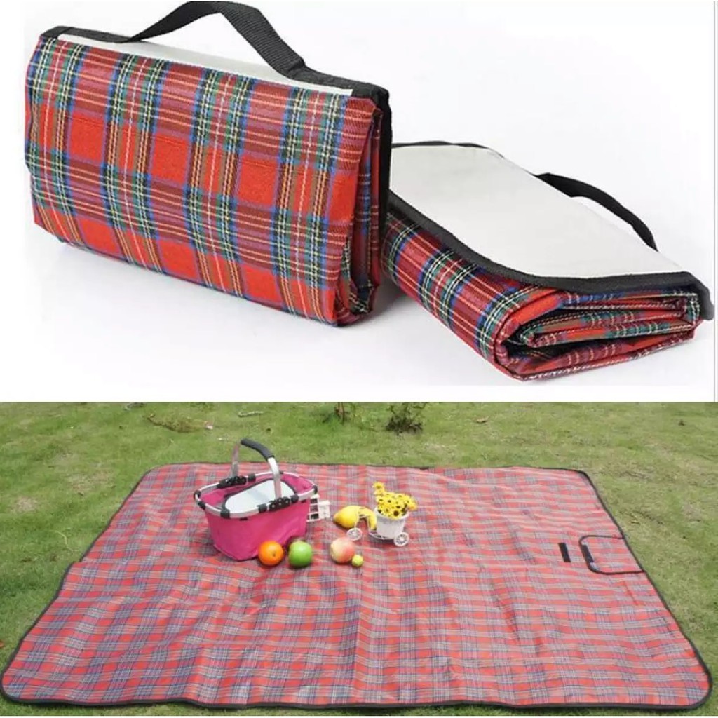 Couverture De Pique-nique Imperméable 140x150 Cm - Ultra Légère (160g), Pliable, Pour Plage, Camping, Extérieur