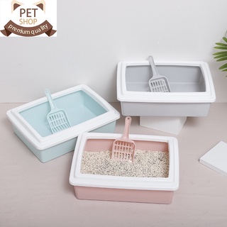cat cage with litter box Cat Litter Box With Scoop Kitten Litter Box Cat Toilet Deodorization leaka