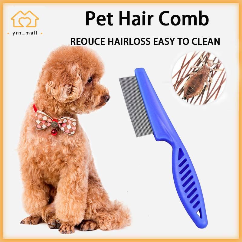 Pet Hair Comb Dog Cat Flea Comb Stainless Steel Needle Comb Cleaning ...