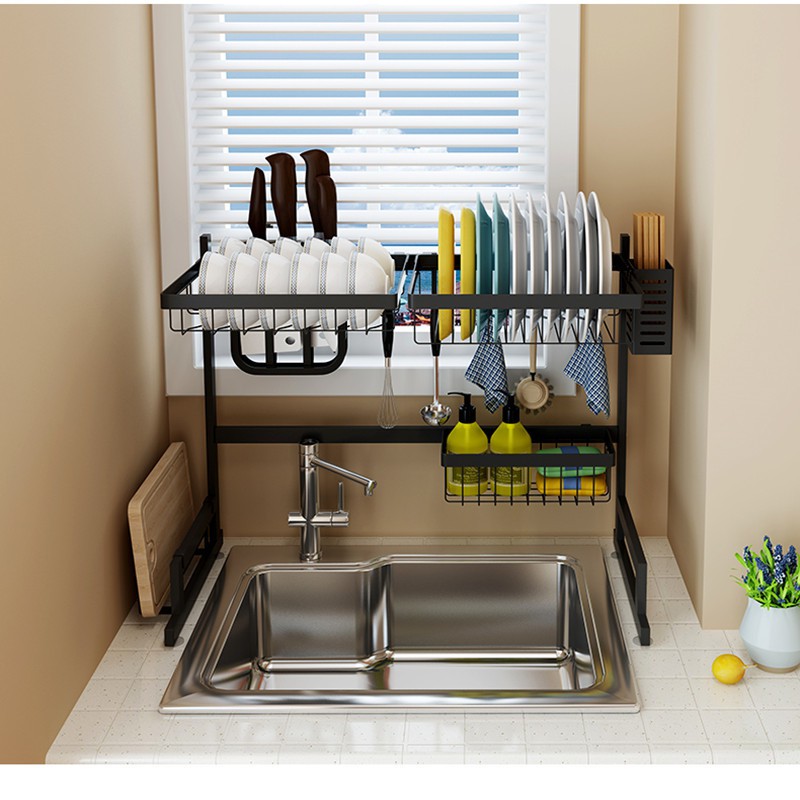 Stainless dish drainer over the sink drying rack | Shopee ...