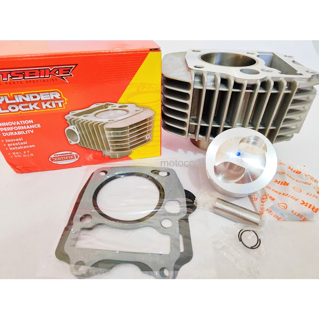 Pitsbike Cylinder Steel Block Kit 57mm Wave 125, RS125, XRM 125 Dome Piston Shopee Philippines