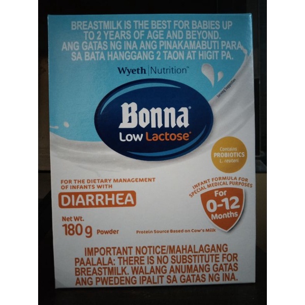 BONNA LOW LACTOSE 012 months 180g Shopee Philippines