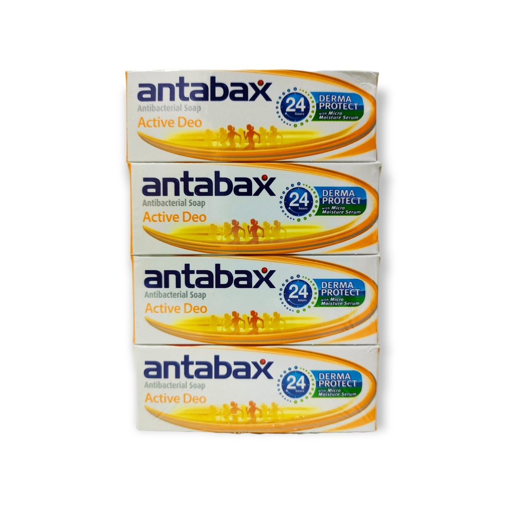 (Malaysia) Antabax Active Deo Variant Antibacterial Soap. 4 pcs in 1