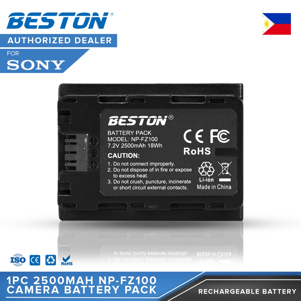 BESTON 1PC NP-FZ100 7.2V 2500mAh 18Wh Li-ion Camera Battery for Sony ...