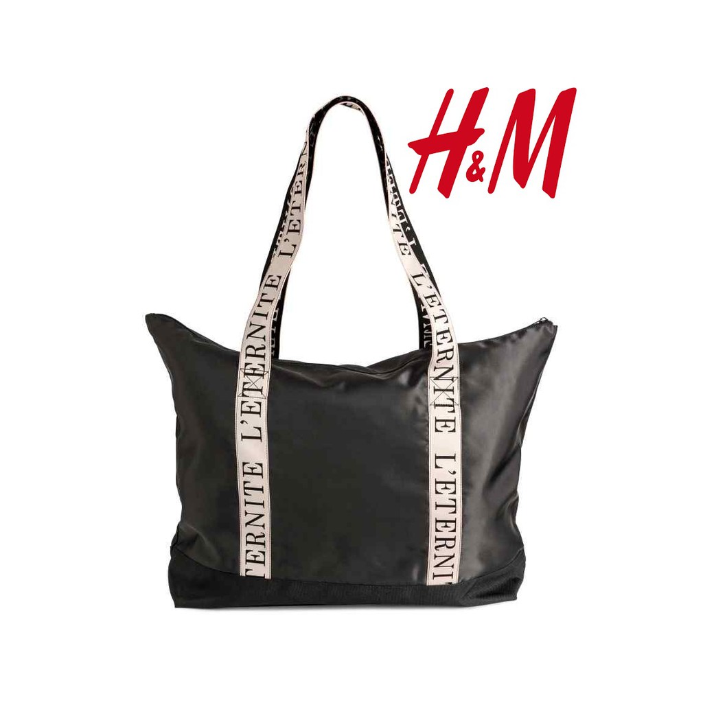 h&m tote bag black