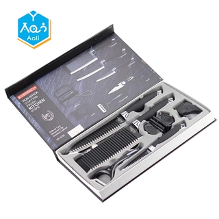 Kitchen Stainless Steel 7PCS Knife Set Scissor Sharpening Tool Peeler Gift Box Chef Slicing Bread Ch #2