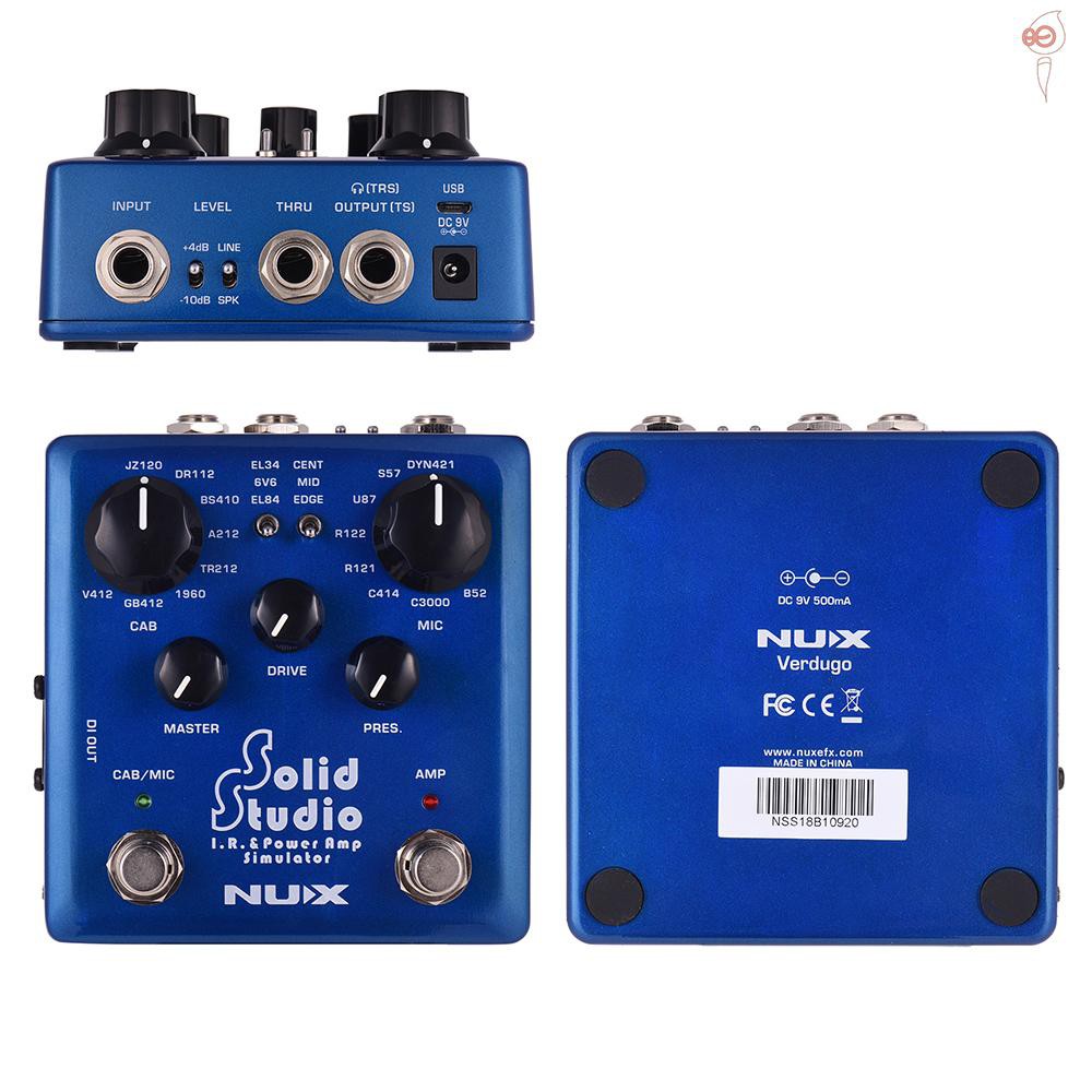 Nux Solid Studio Ir Power Amp Simulator Guitar Effect Dual Footswitch Built In 8 Cabinet 8 Microphone 3 Power Amp Tube Simulations True Bypass Shopee Philippines