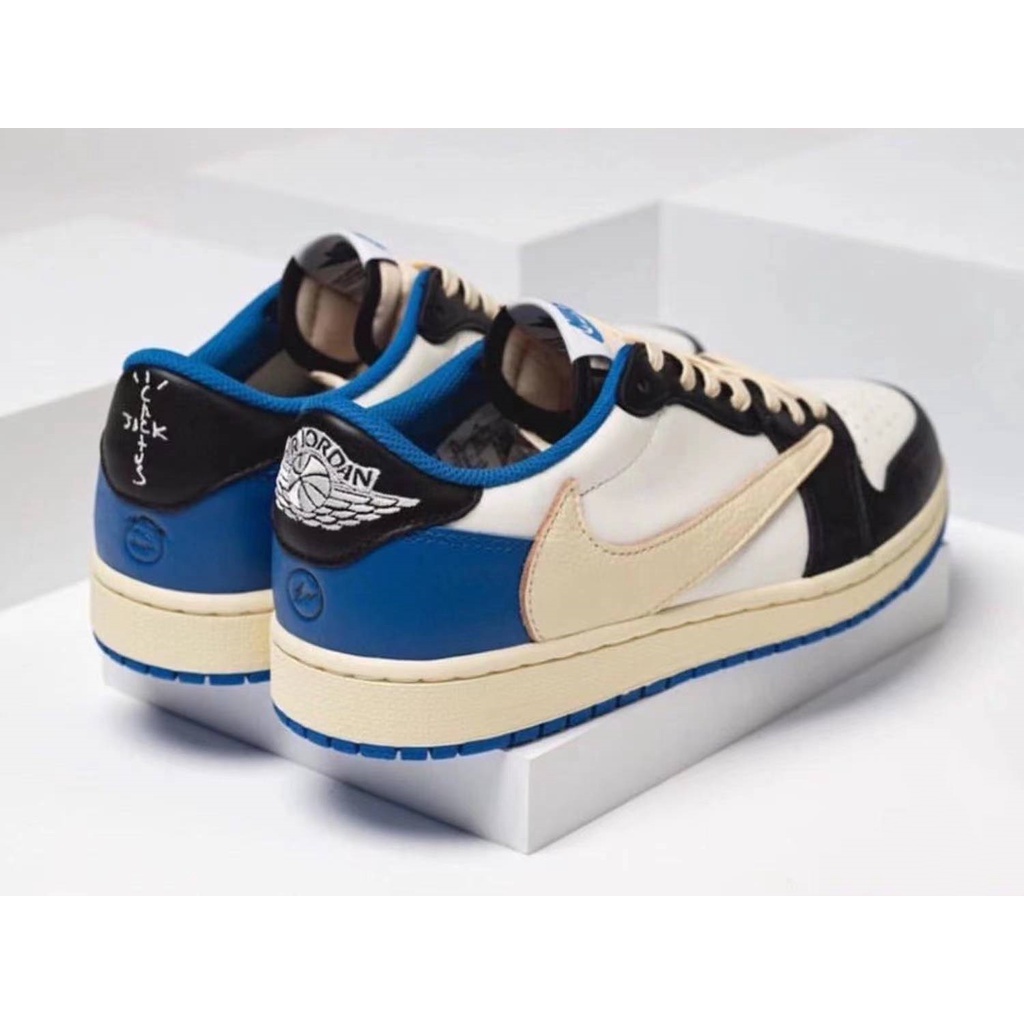 Breathable Fashion Sneakers Fragment Design X Travis Scott X Air Jordan 1 Low Cut For Men Shopee Philippines