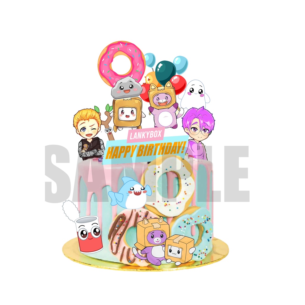 Lankybox Photo Cake Topper Set Shopee Philippines