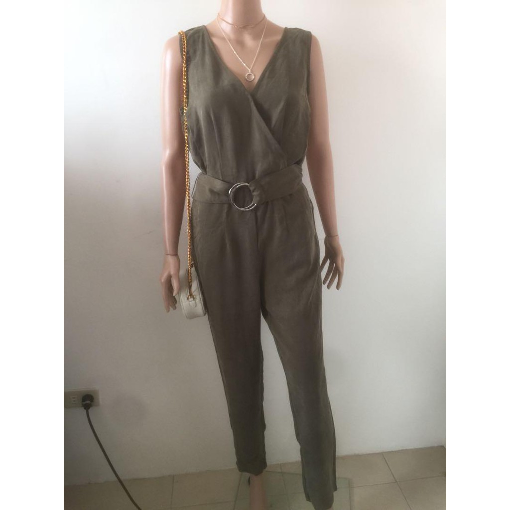 casual green jumpsuit