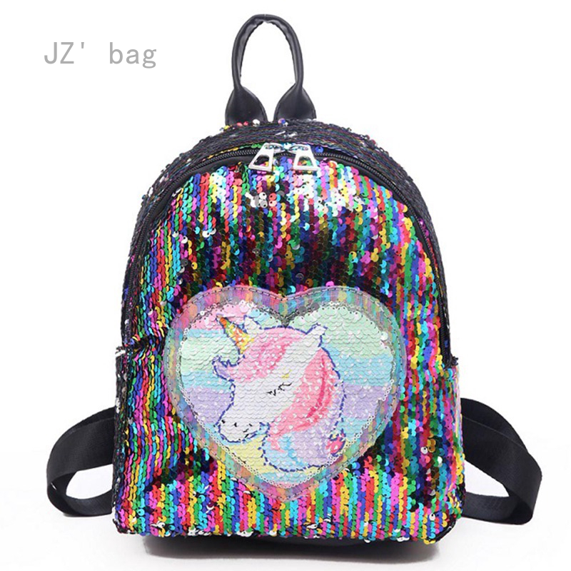 flip sequin unicorn backpack