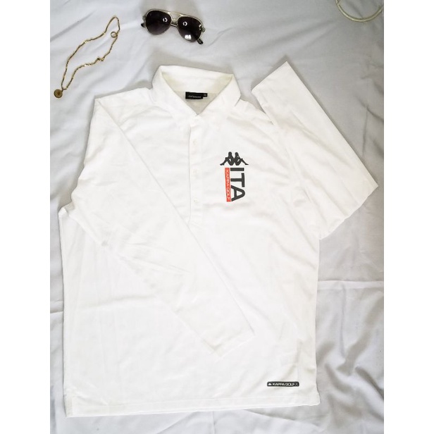Kappa KAPPA Men's Polo T Shirt White Medium 100% Cotton Short Sleeve Marks 