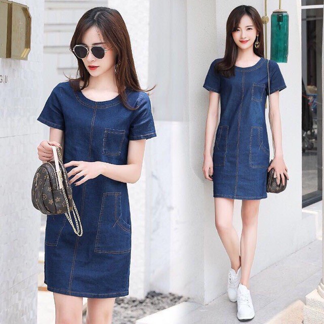 denim dress casual outfit