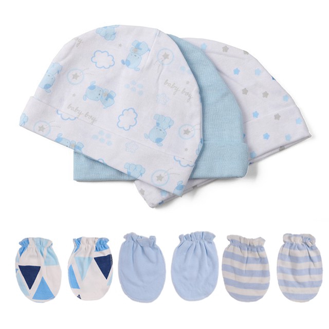 newborn baby boy hat and gloves