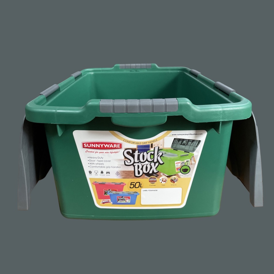 Stackable Storage Box with Cover and Wheels 50L 70L Shopee Philippines