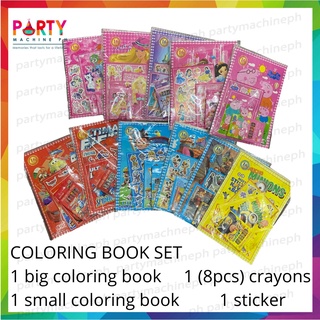 Spiderman Coloring Book Set / Kids Coloring Book with Crayons and