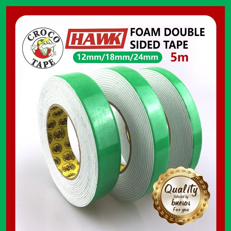 Bnesos Stationary Croco Foam Tape Double Sided Foam Double Sided Tape 12 18 24mm 5meter Shopee Philippines