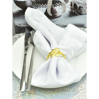 4Pcs/Lot Hotel Ring Napkin Buckle Wedding Party Gold #2