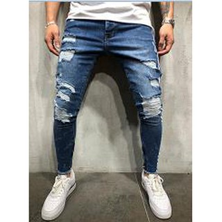solid blue jeans