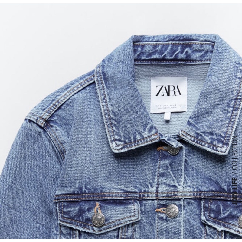 basic denim jacket zara