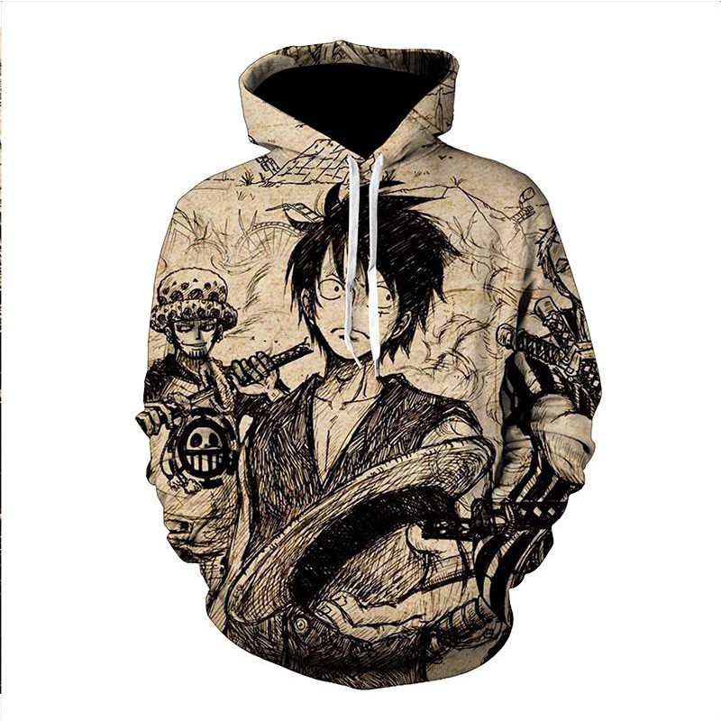 anime one piece hoodies jacket pullover unisex sweatshirts