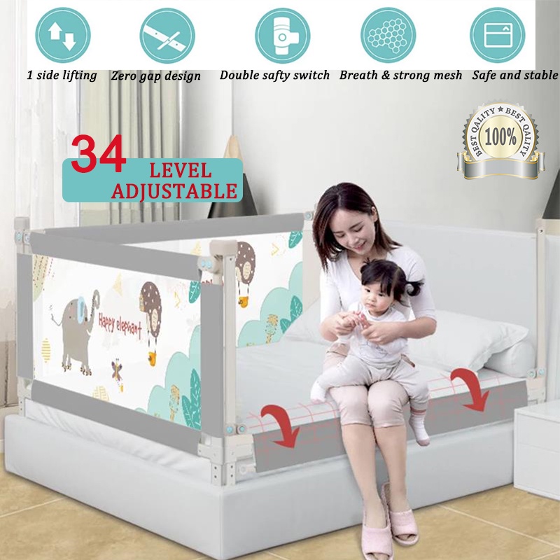 YUNLEO [5th Gen] Lifting Baby Safety Bed Guard Bed Rail Anti-fall Bed ...