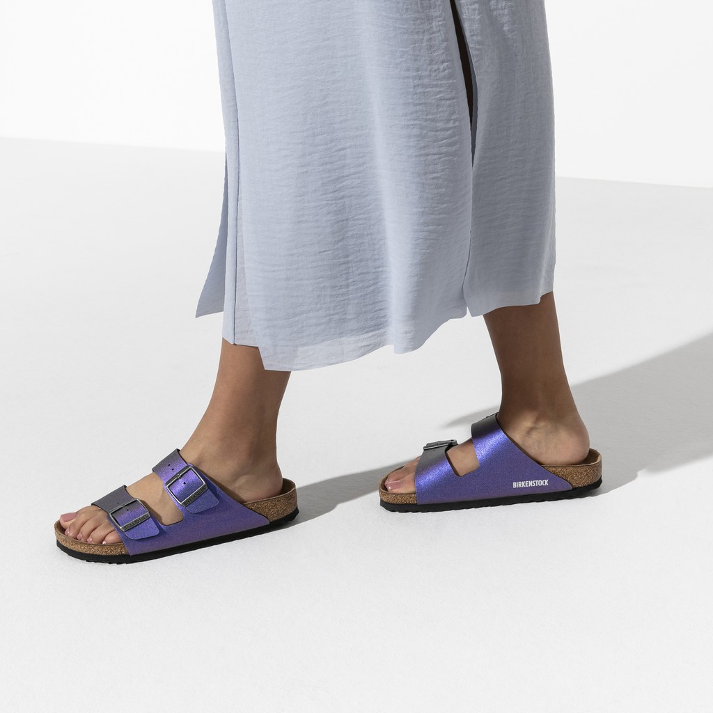 icy metallic violet birkenstock