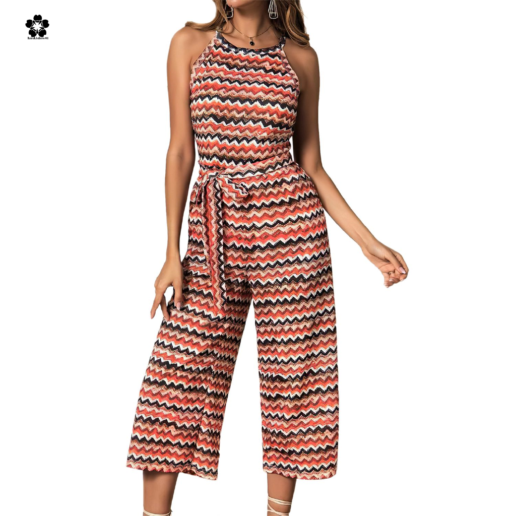 casual striped jumpsuit