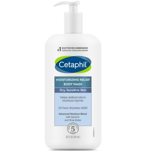 Cetaphil Moisturizing Relief Body Wash, Dry Sensitive Skin 20oz./591ml