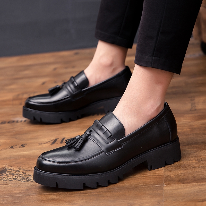black shoes leather mens