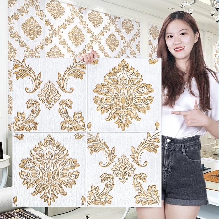 70x70cm wallpaper selfadhesive wall decoration 3D floral pattern wall