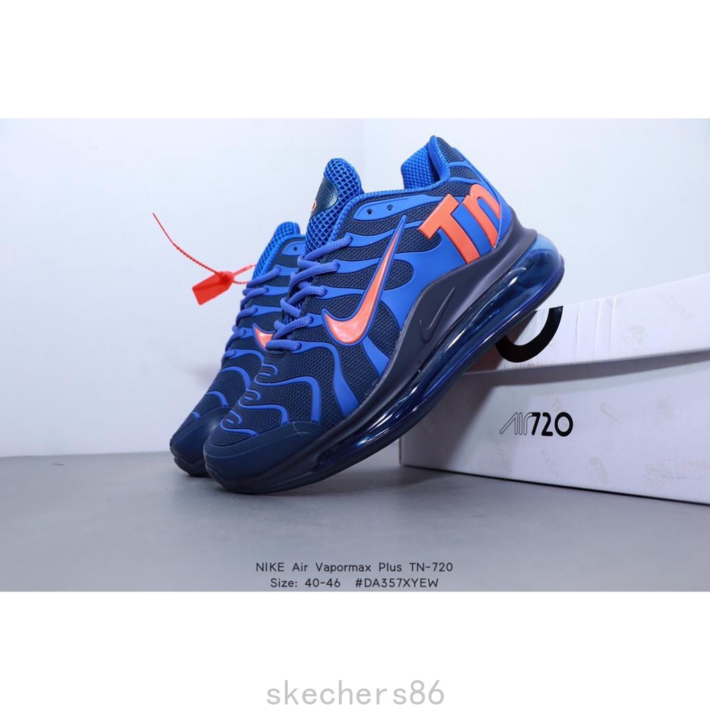 blue and orange vapormax plus