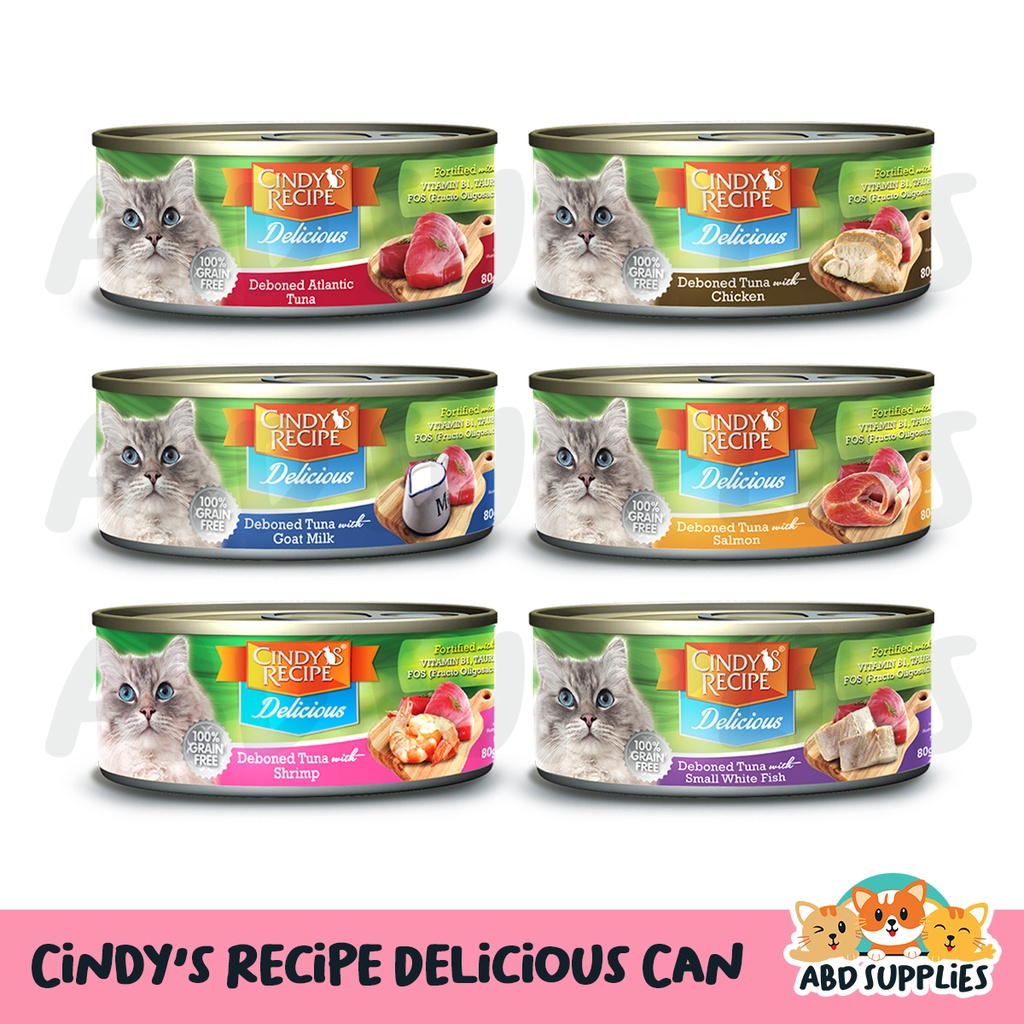 Cindy's Recipe Canned Can Wet Cat Food 80g (24 cans per box) | Shopee ...