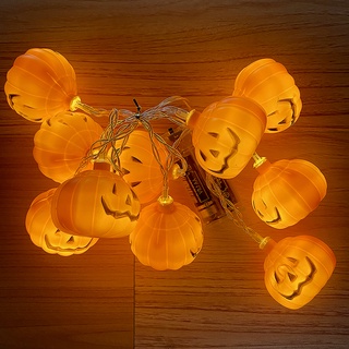 1M 10LED Light Halloween Pumpkin Creative Light String DIY Pumpkin Lantern Holiday Decoration Without Battery #8