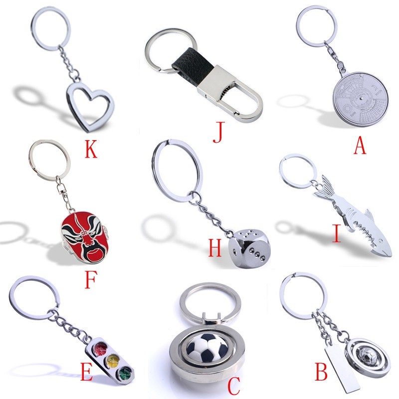 1PC Silver Universal Alloy Metal  Key Fob  Car Keyring Keychain Key Chain Ring
