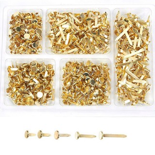 1 boxes HBW Office Round Head Paper Fastener Gold Plated 100PCS ...