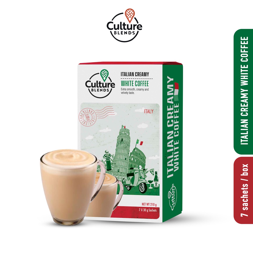 CULTURE BLENDS Italian Creamy White Coffee 30g x 7 sachets Shopee