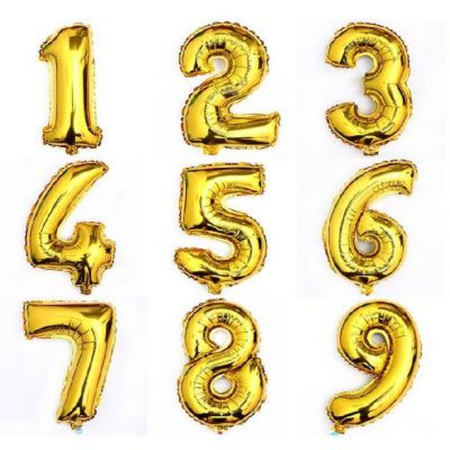 balloons of numbers