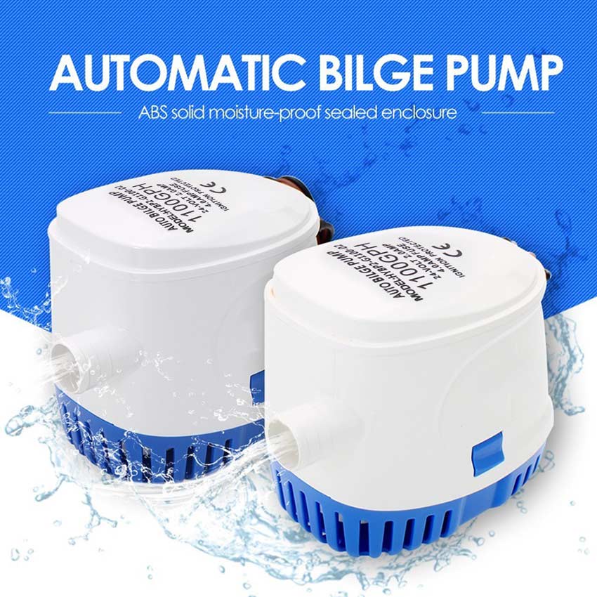 Submersible Water Pump Blue 1100Ghp Automatic Bilge Pump 12V with Built
